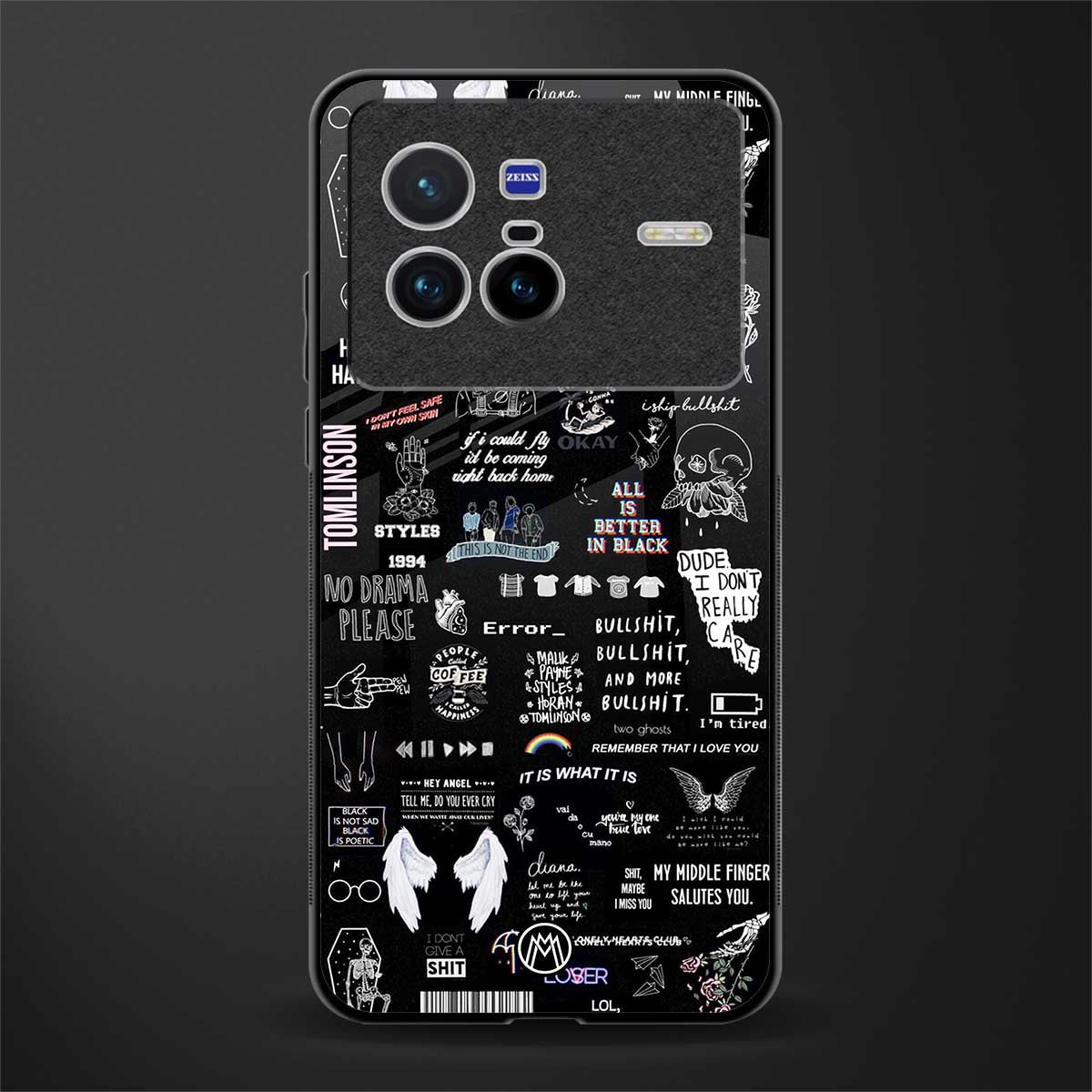 all is better in black glass case for vivo x80 image