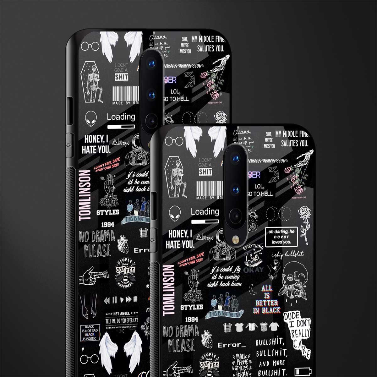 all is better in black glass case for oneplus 8 image-2