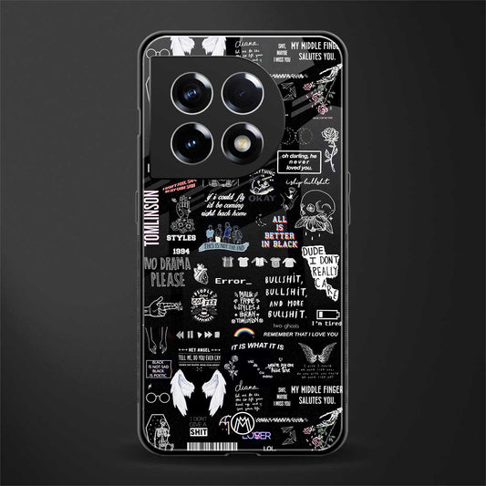 all is better in black back phone cover | glass case for oneplus 11
