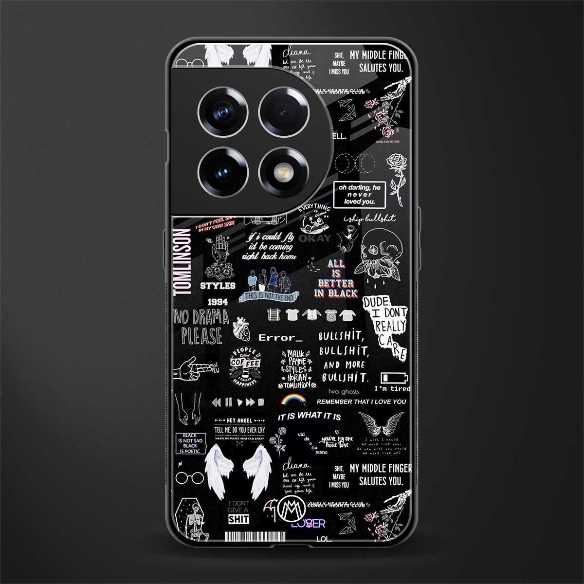 all is better in black back phone cover | glass case for oneplus 11r