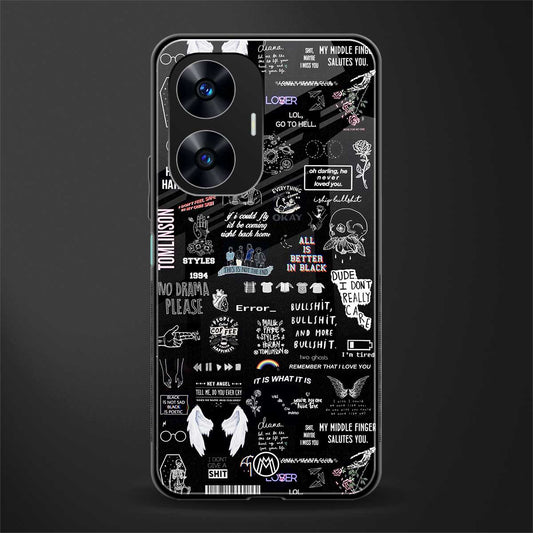 all is better in black back phone cover | glass case for realme c55