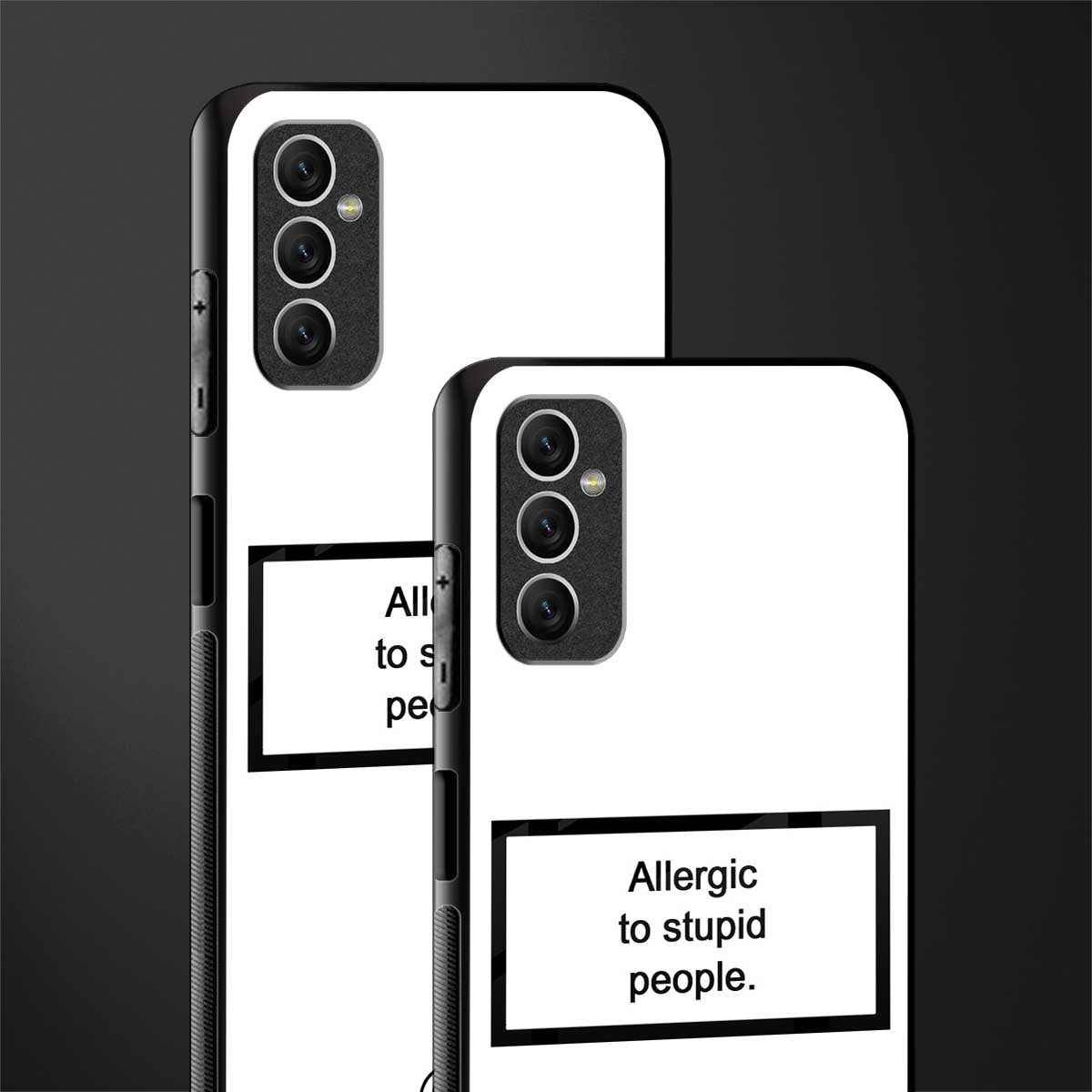 allergic to stupid people white glass case for samsung galaxy m52 5g image-2