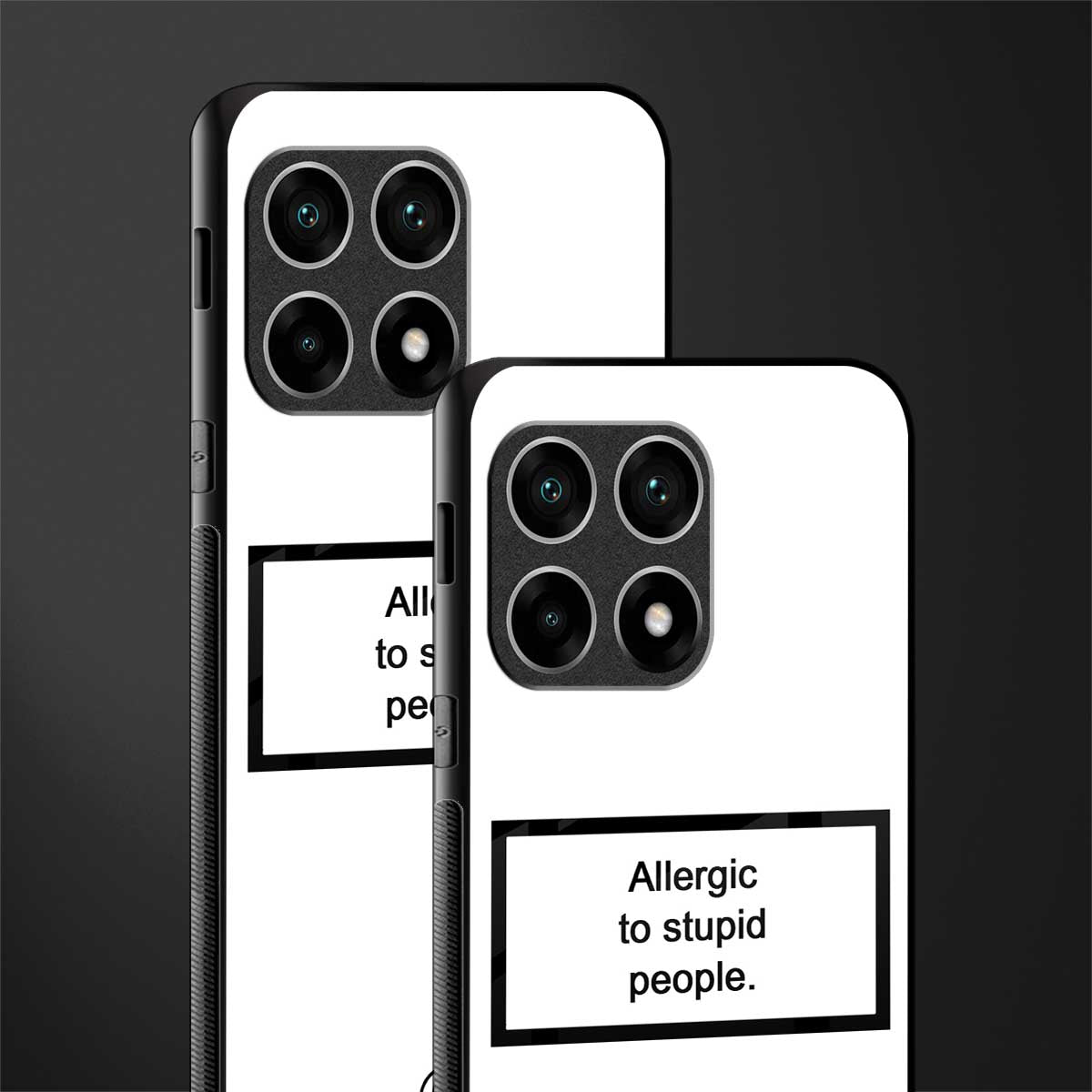 allergic to stupid people white glass case for oneplus 10 pro 5g image-2