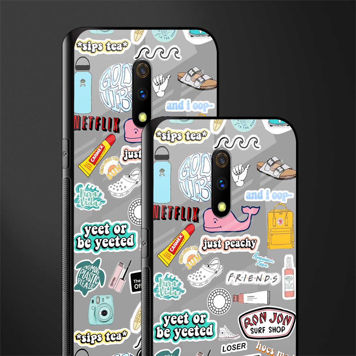 american teen sticker collage glass case for oppo k3 image-2
