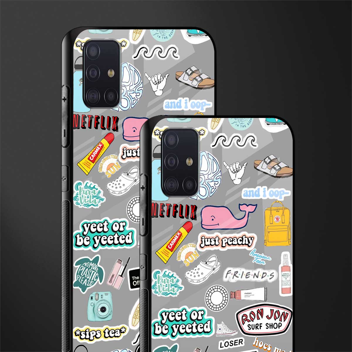 american teen sticker collage glass case for samsung galaxy a71 image-2