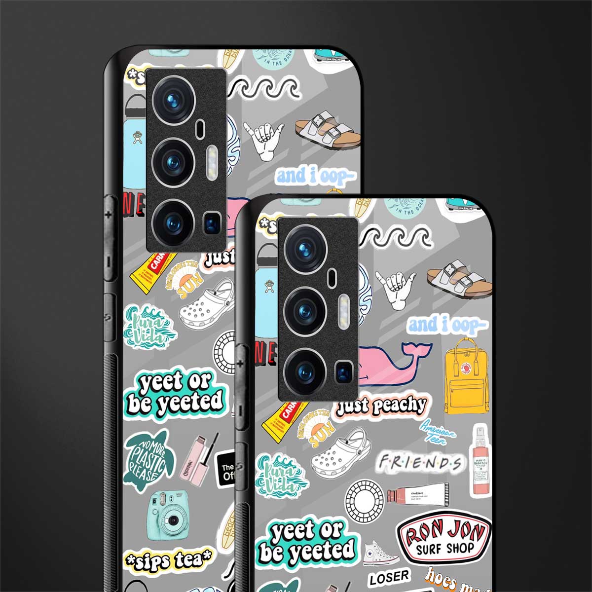 american teen sticker collage glass case for vivo x70 pro plus image-2