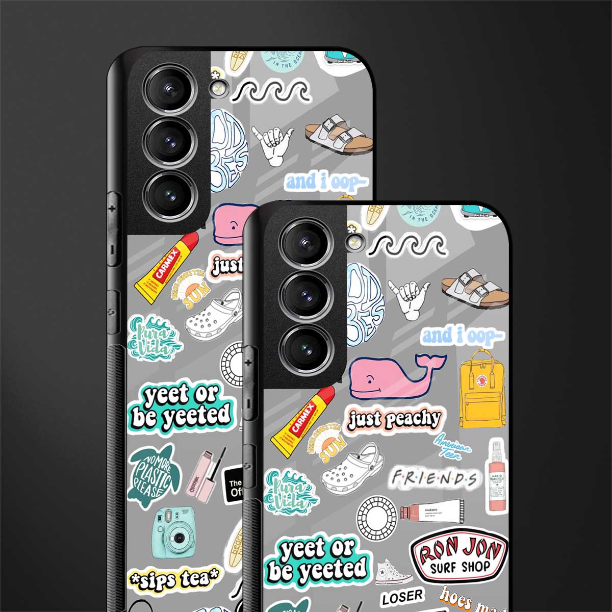 american teen sticker collage glass case for samsung galaxy s21 image-2