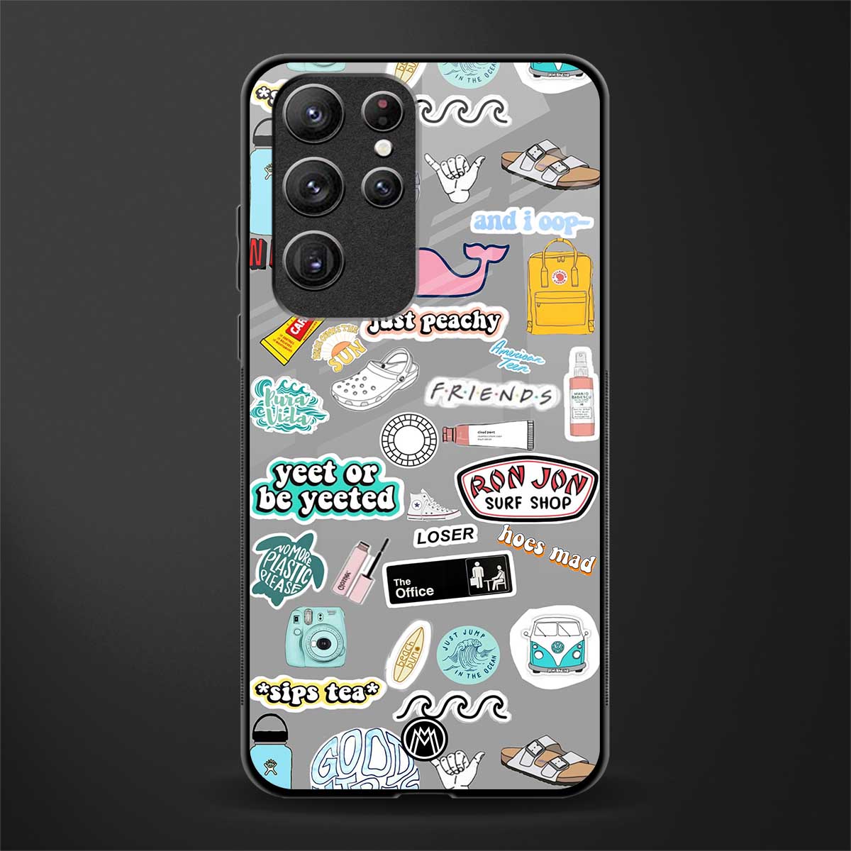 american teen sticker collage glass case for samsung galaxy s21 ultra image