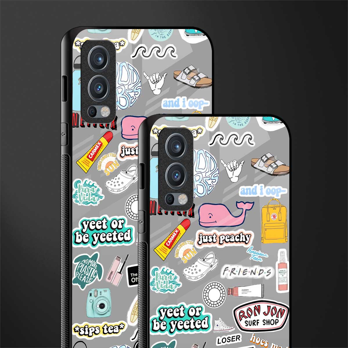 american teen sticker collage glass case for oneplus nord 2 5g image-2