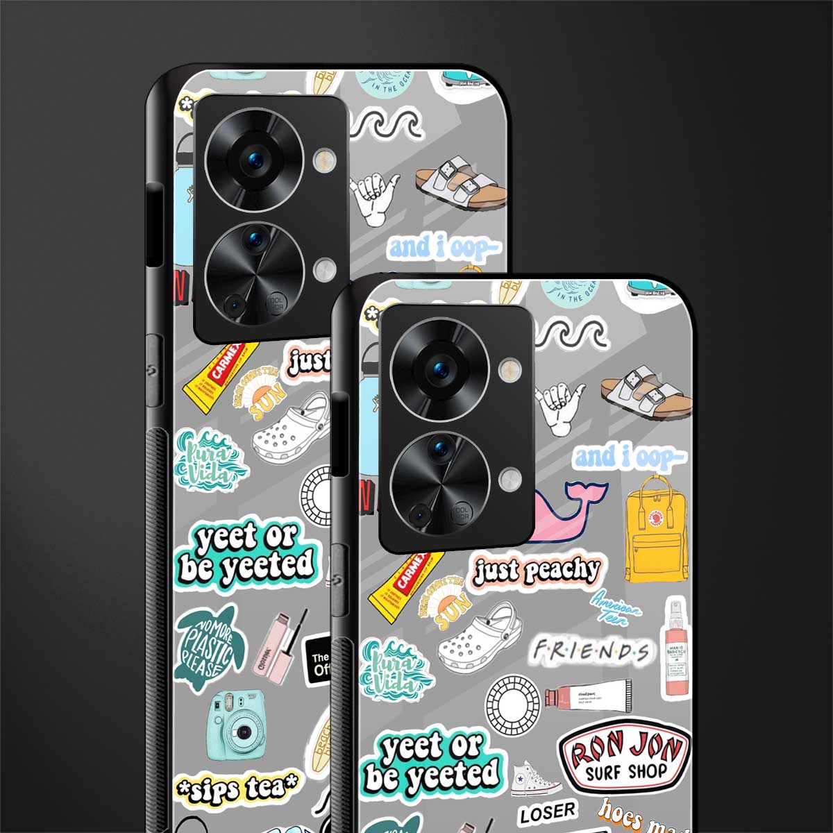 american teen sticker collage glass case for phone case | glass case for oneplus nord 2t 5g