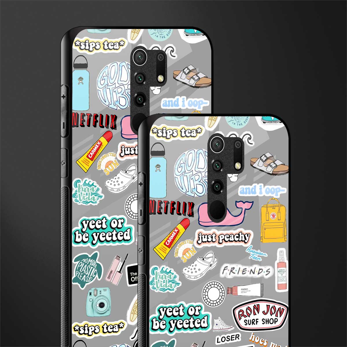 american teen sticker collage glass case for poco m2 image-2