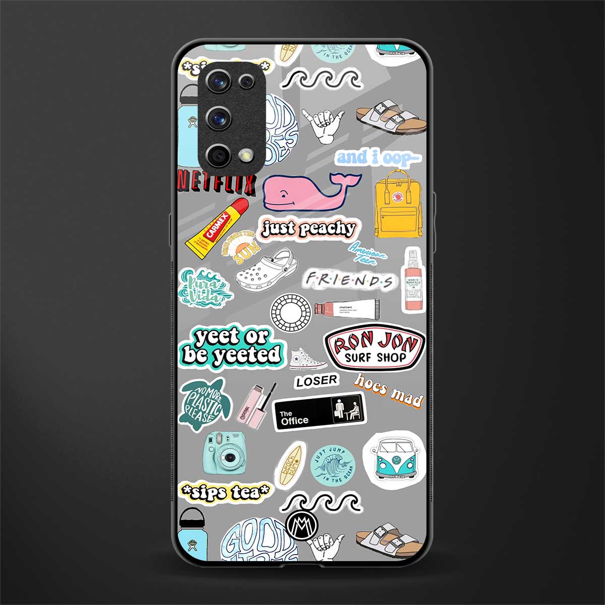 american teen sticker collage glass case for realme x7 pro image