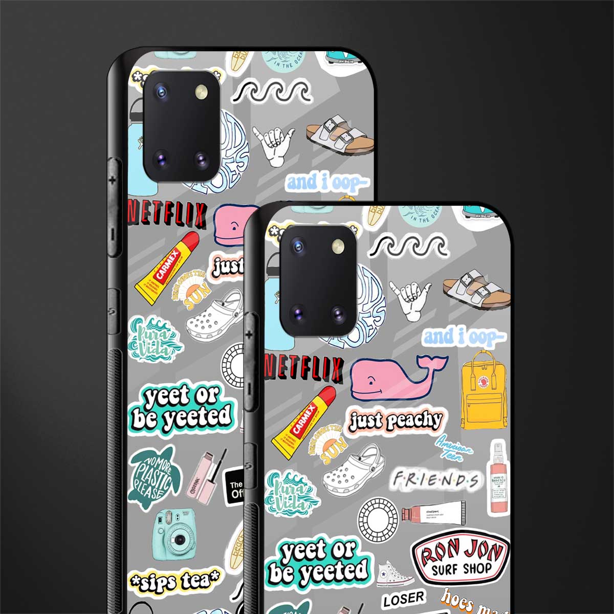 american teen sticker collage glass case for samsung a81 image-2