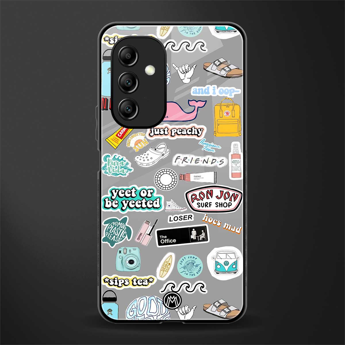american teen sticker collage back phone cover | glass case for samsung galaxy a14 5g