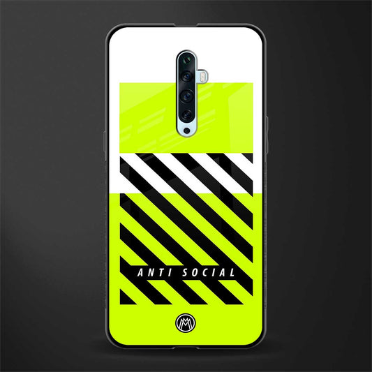 anti social glass case for oppo reno 2f image