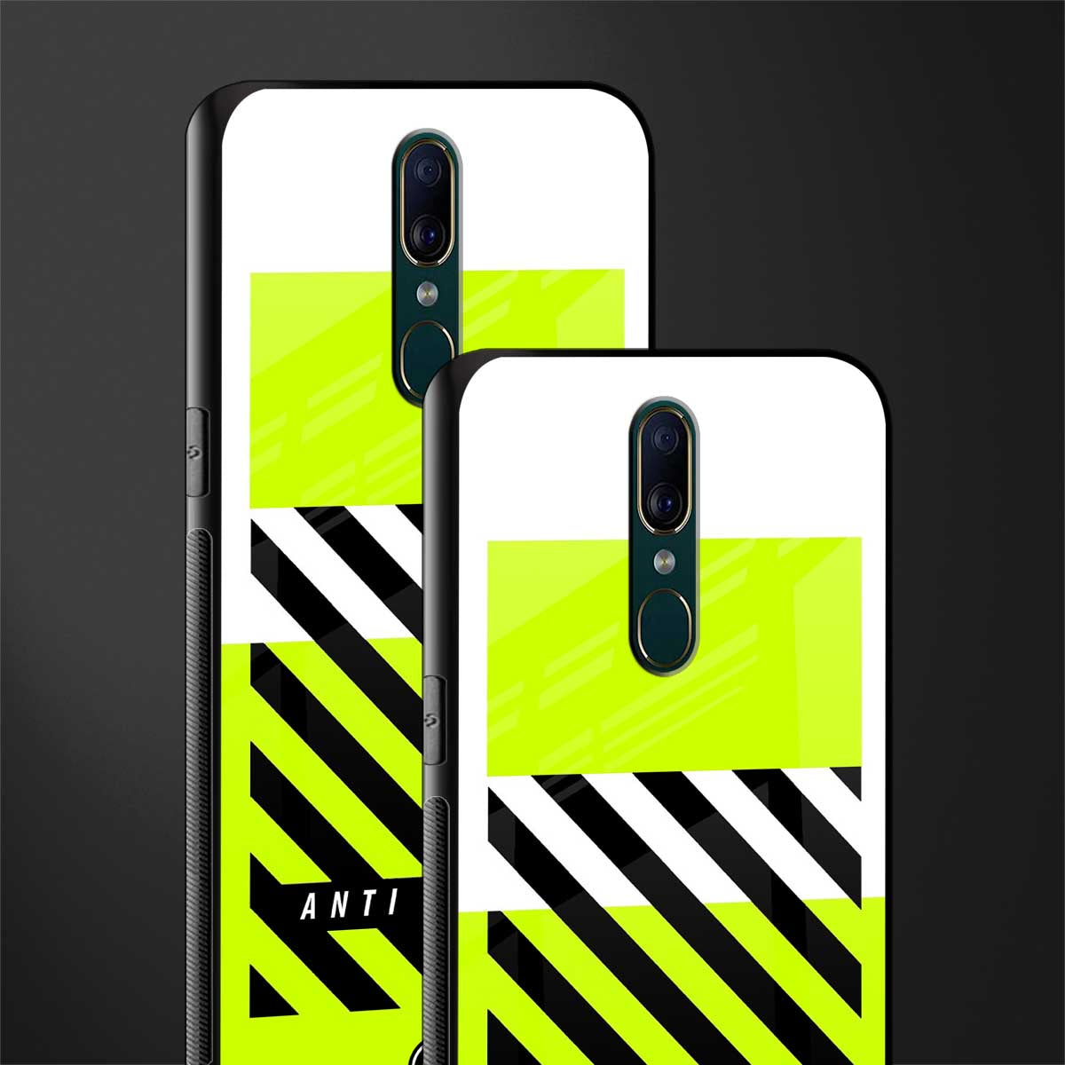 anti social glass case for oppo a9 image-2