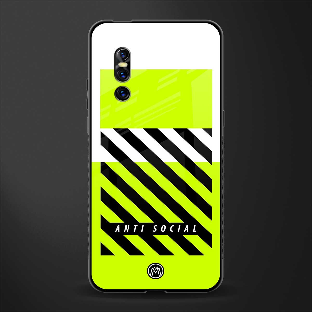 anti social glass case for vivo v15 pro image