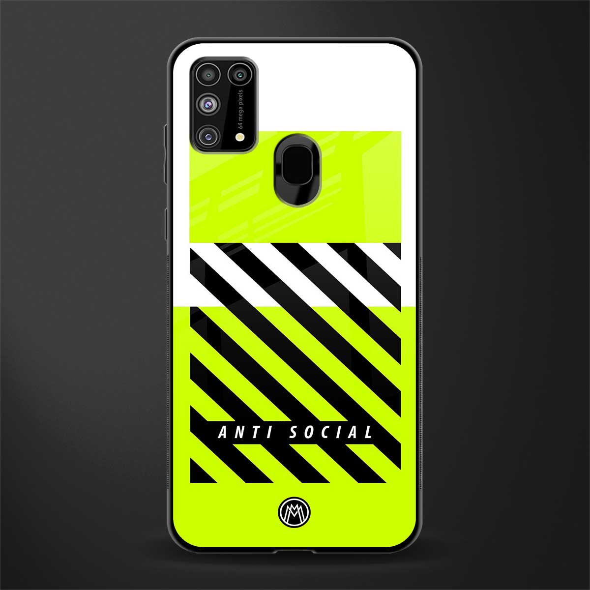 anti social glass case for samsung galaxy m31 prime edition image