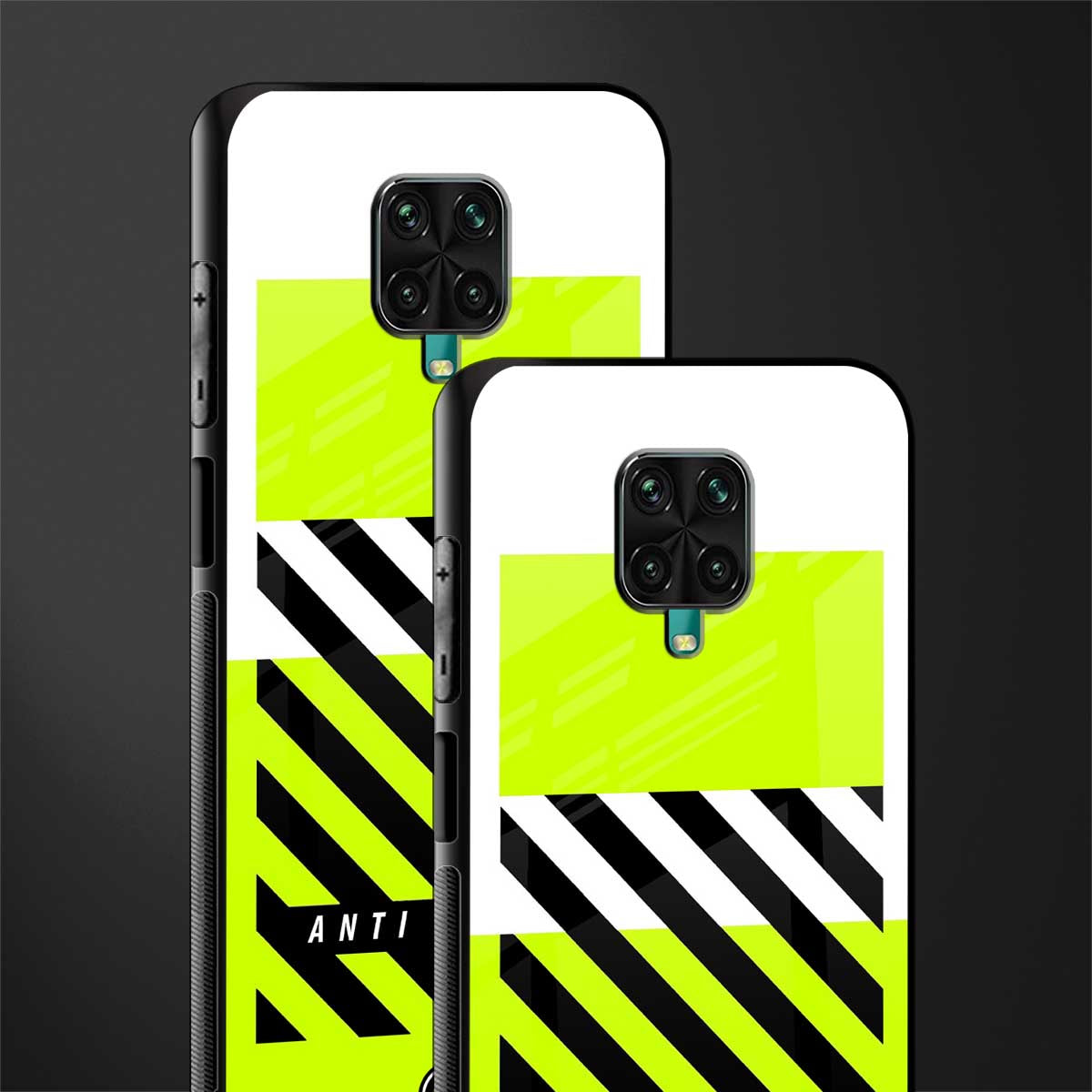 anti social glass case for redmi note 9 pro max image-2