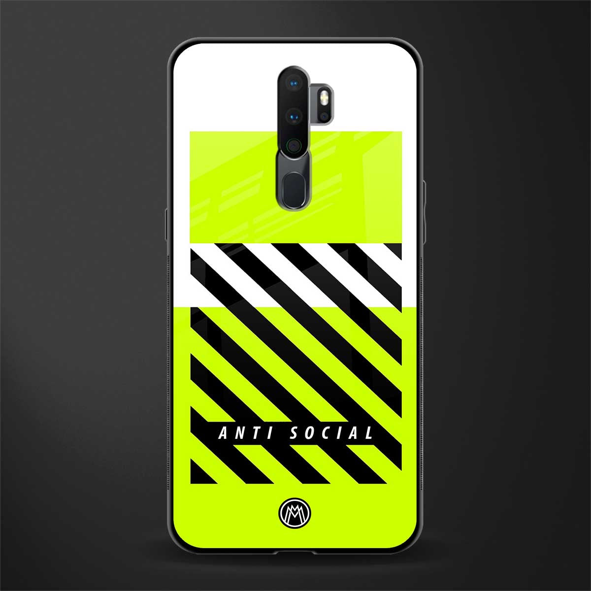 anti social glass case for oppo a5 2020 image
