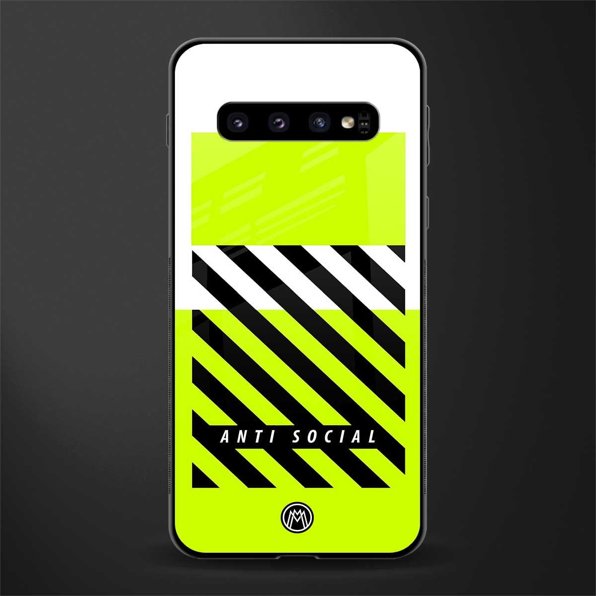 anti social glass case for samsung galaxy s10 plus image