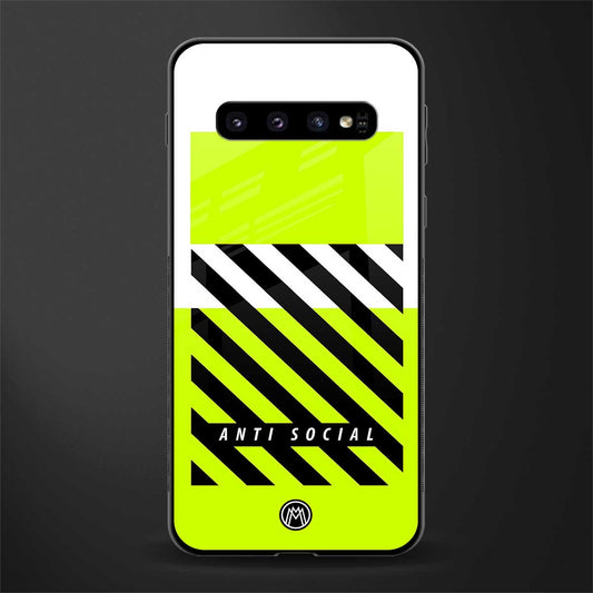 anti social glass case for samsung galaxy s10 plus image