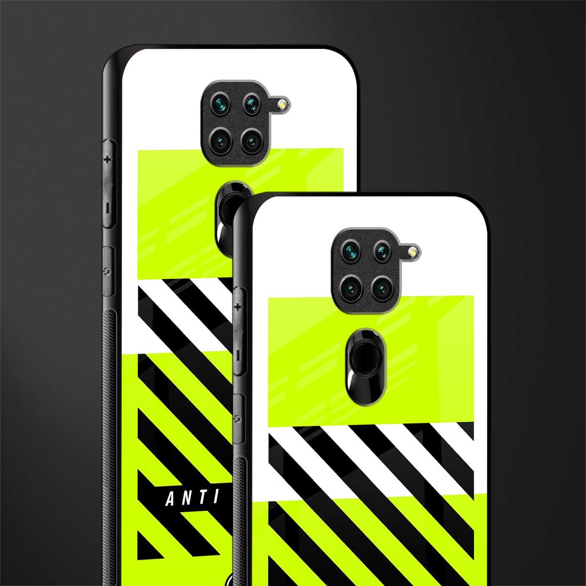 anti social glass case for redmi note 9 image-2