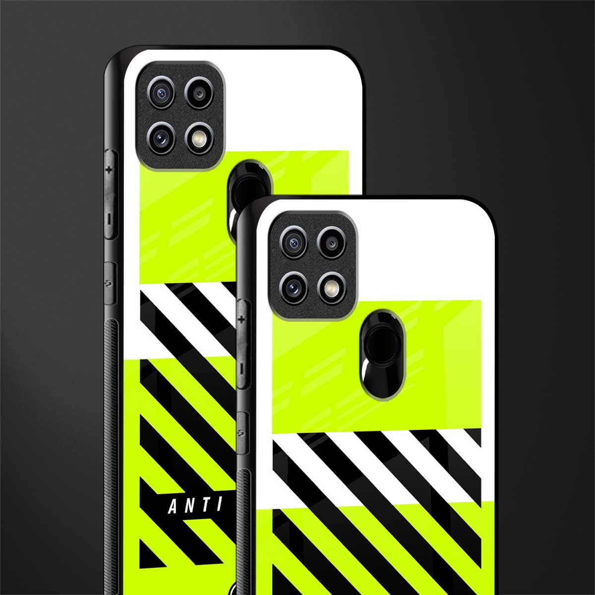 anti social glass case for oppo a15 image-2