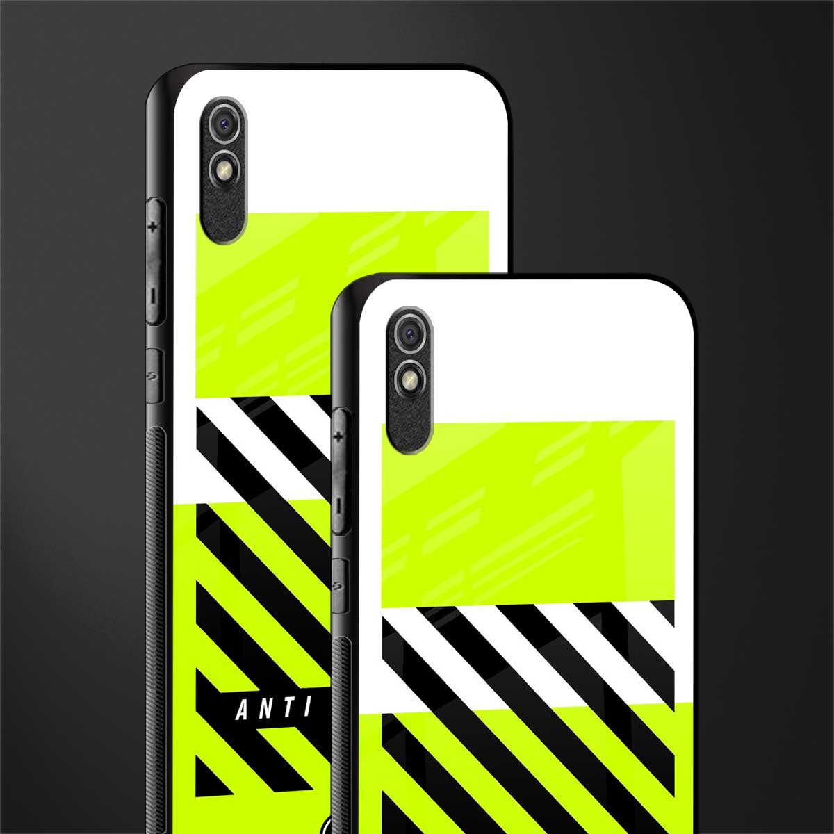 anti social glass case for redmi 9a image-2