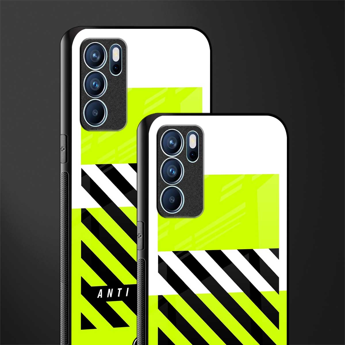 anti social glass case for oppo reno6 5g image-2