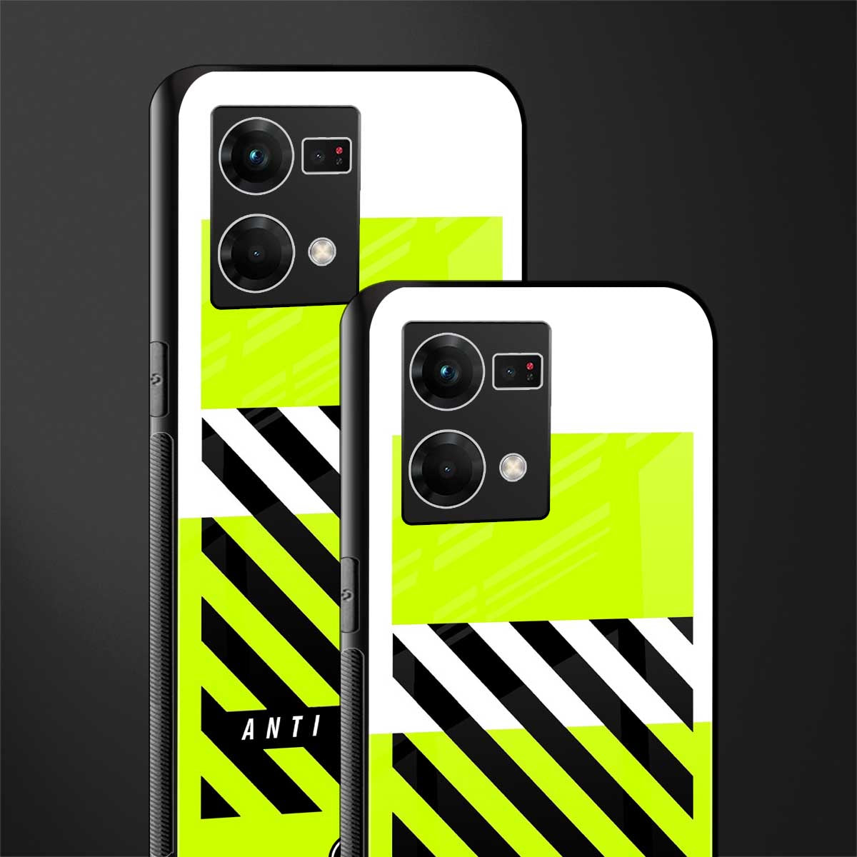 anti social back phone cover | glass case for oppo f21 pro 4g