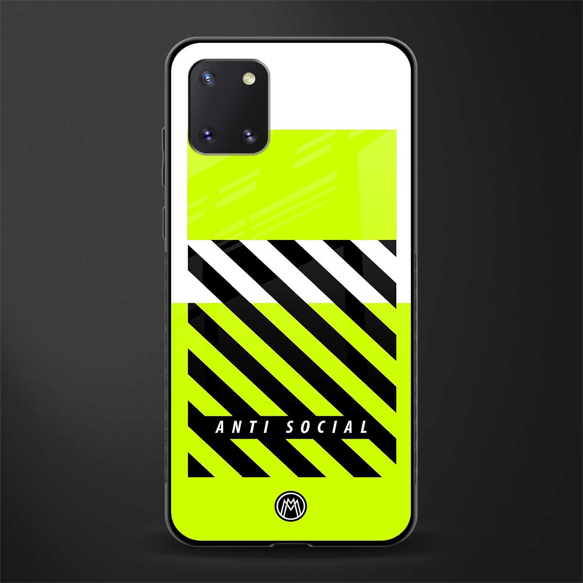 anti social glass case for samsung a81 image