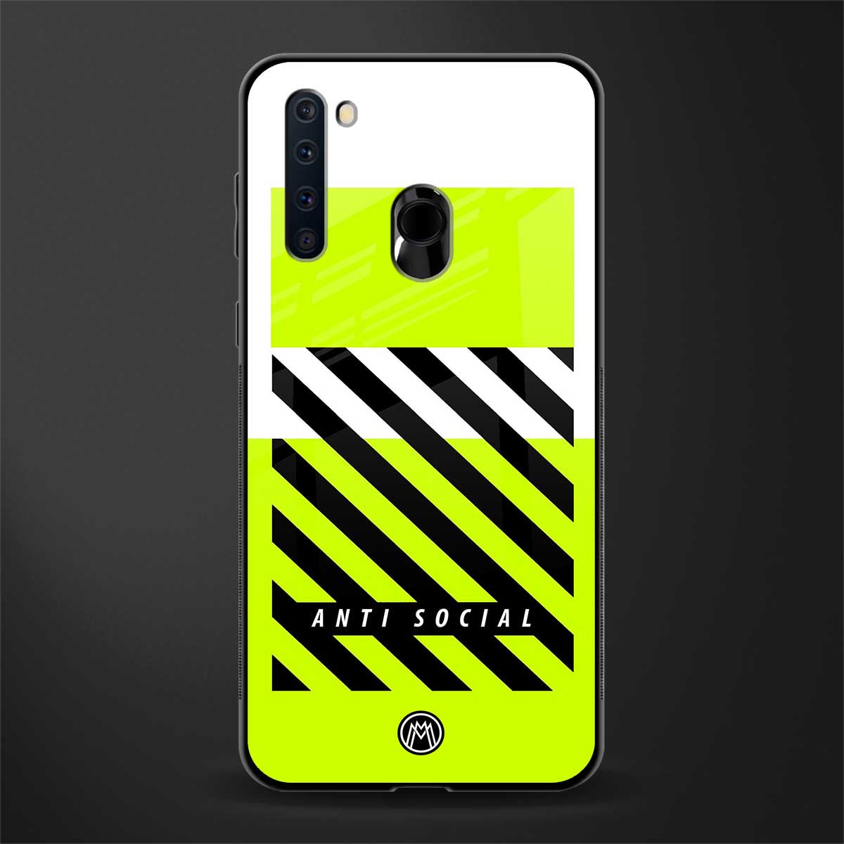 anti social glass case for samsung a21 image