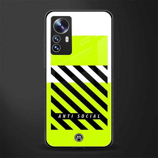 anti social back phone cover | glass case for xiaomi 12 pro