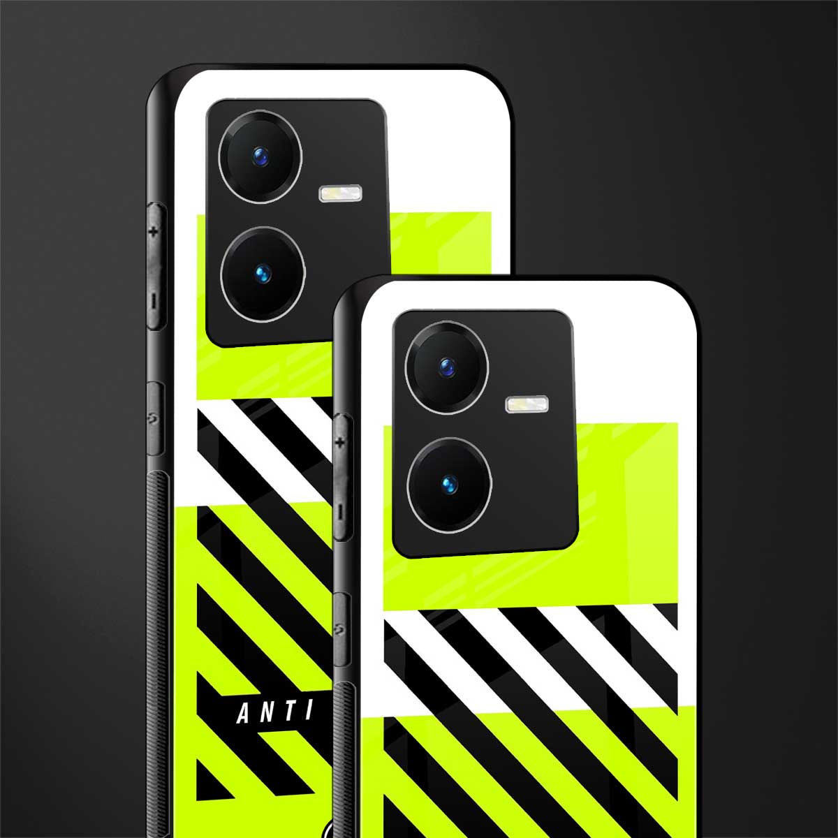 anti social back phone cover | glass case for vivo y22