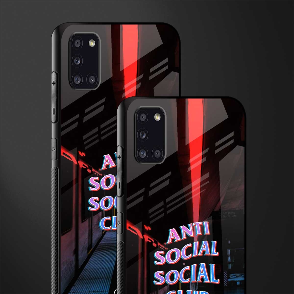 anti social social club glass case for samsung galaxy a31 image-2