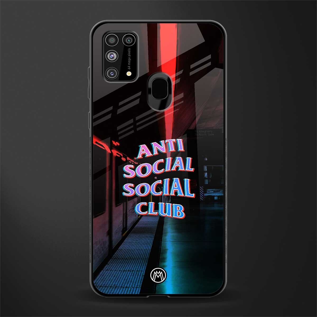 anti social social club glass case for samsung galaxy m31 prime edition image