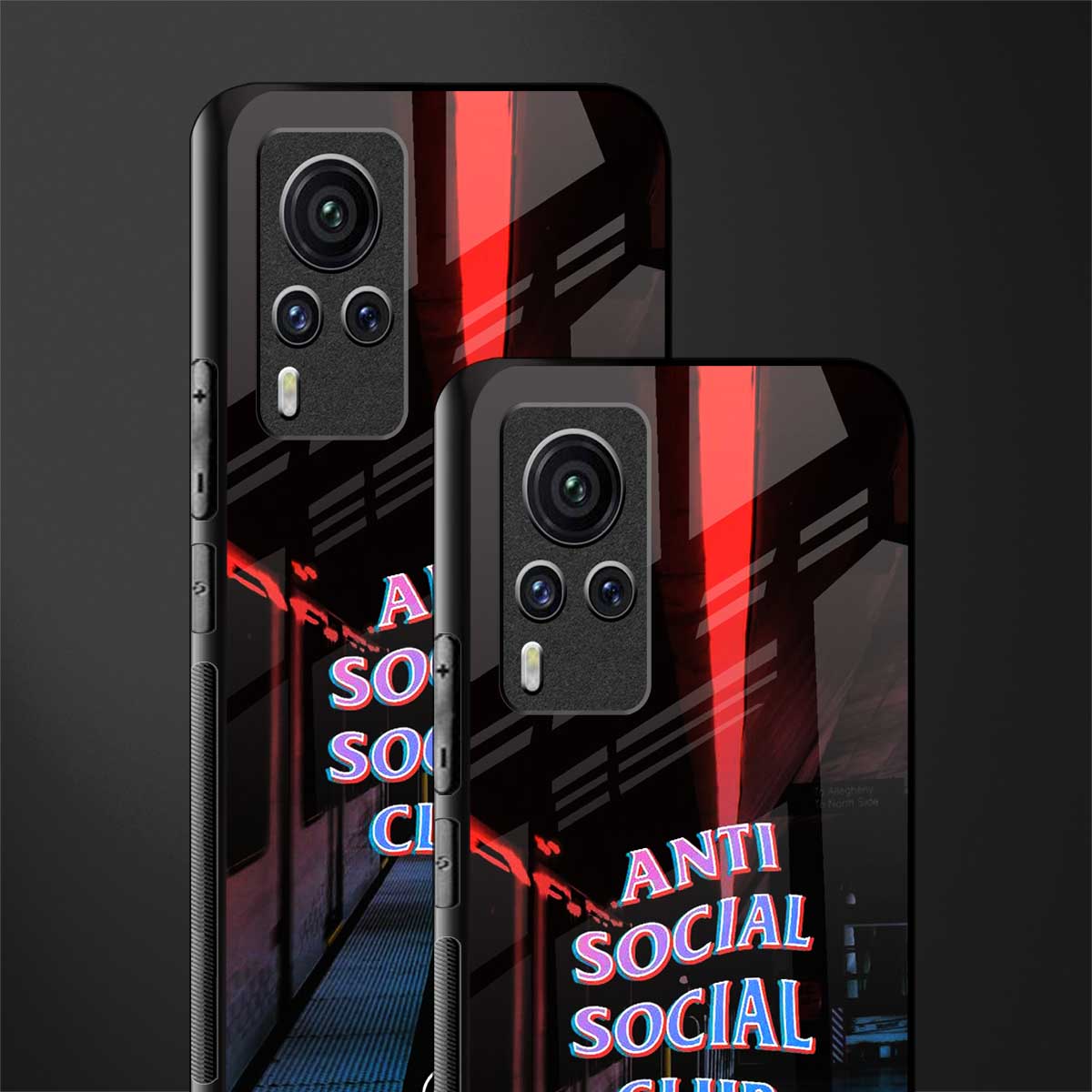 anti social social club glass case for vivo x60 pro image-2