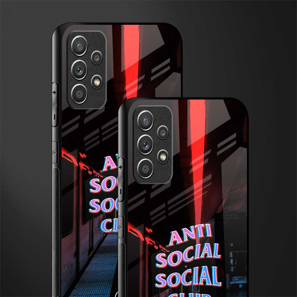 anti social social club glass case for samsung galaxy a72 image-2