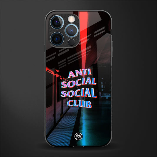 anti social social club glass case for iphone 14 pro image