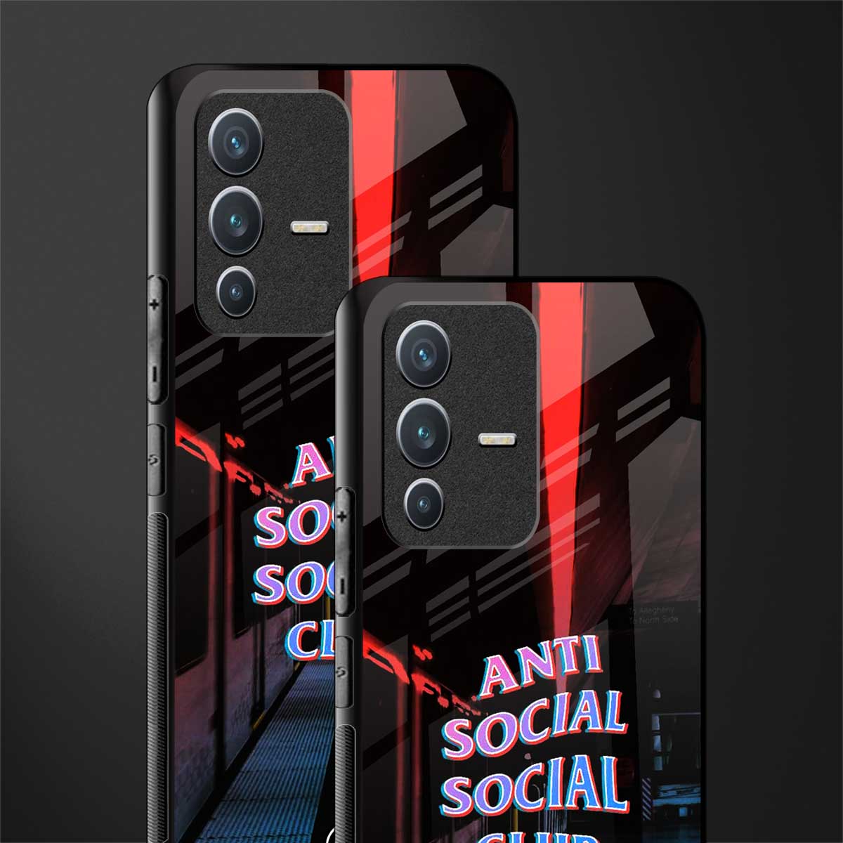 anti social social club glass case for vivo v23 5g image-2