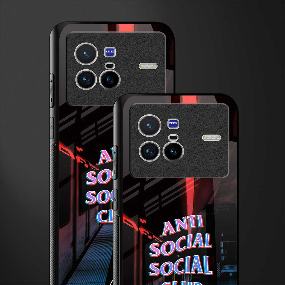 anti social social club glass case for vivo x80 image-2