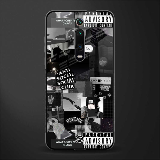 anti social social club dark edition glass case for redmi k20 image
