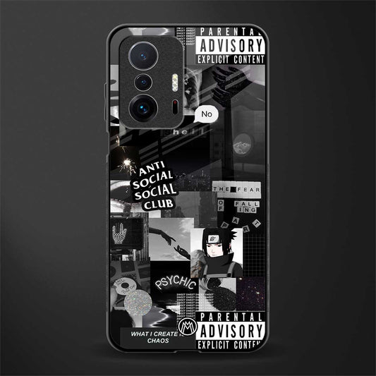 anti social social club dark edition glass case for mi 11t pro 5g image