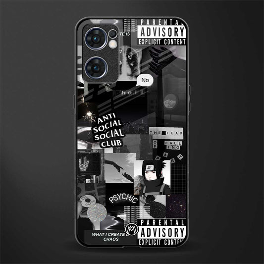 anti social social club dark edition glass case for oppo reno7 5g image