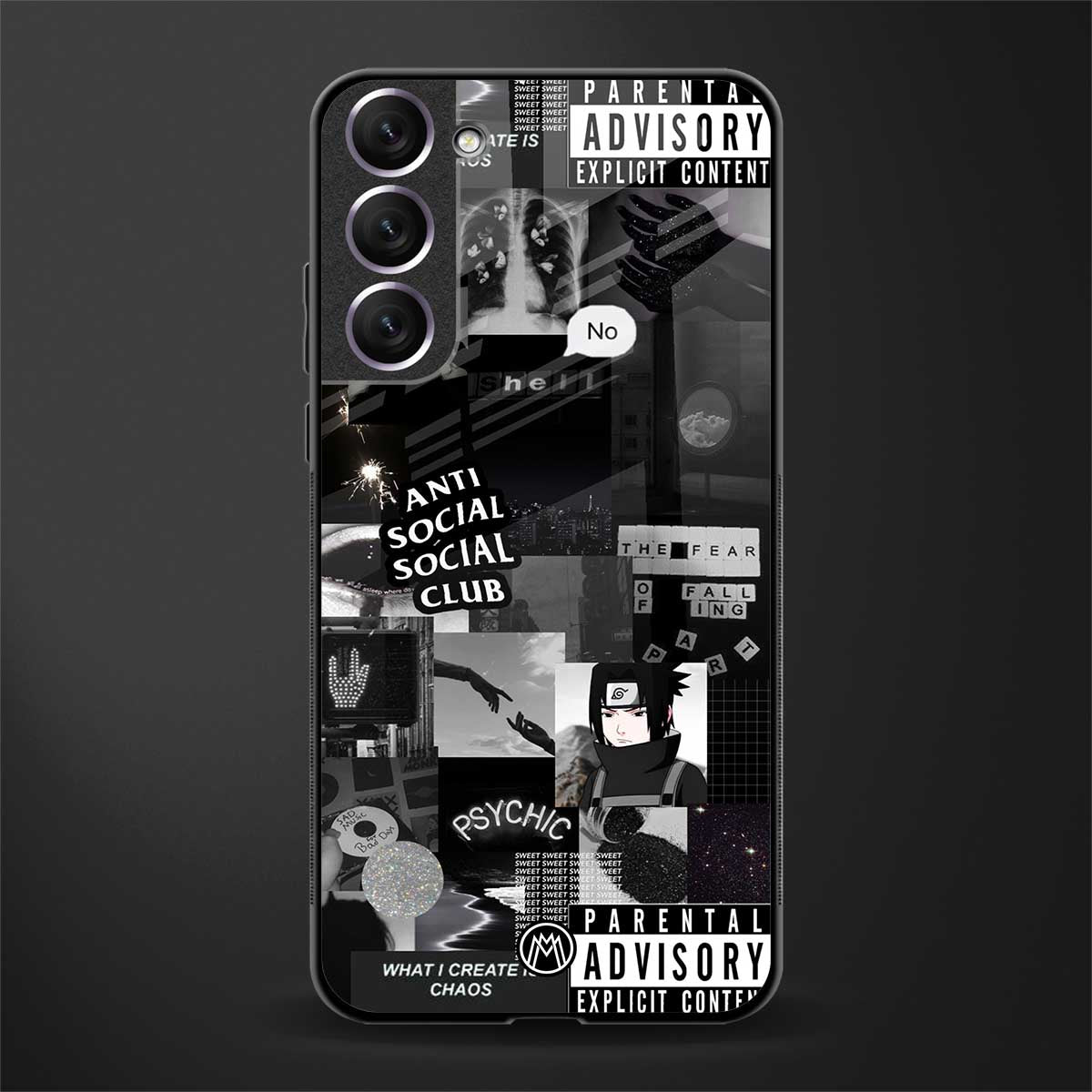 anti social social club dark edition glass case for samsung galaxy s21 plus image