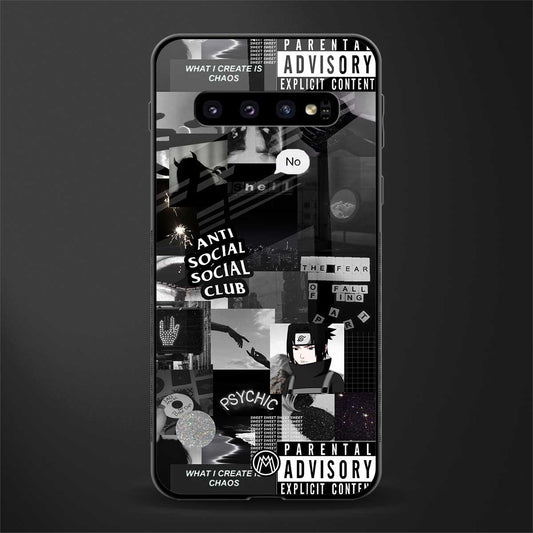 anti social social club dark edition glass case for samsung galaxy s10 plus image