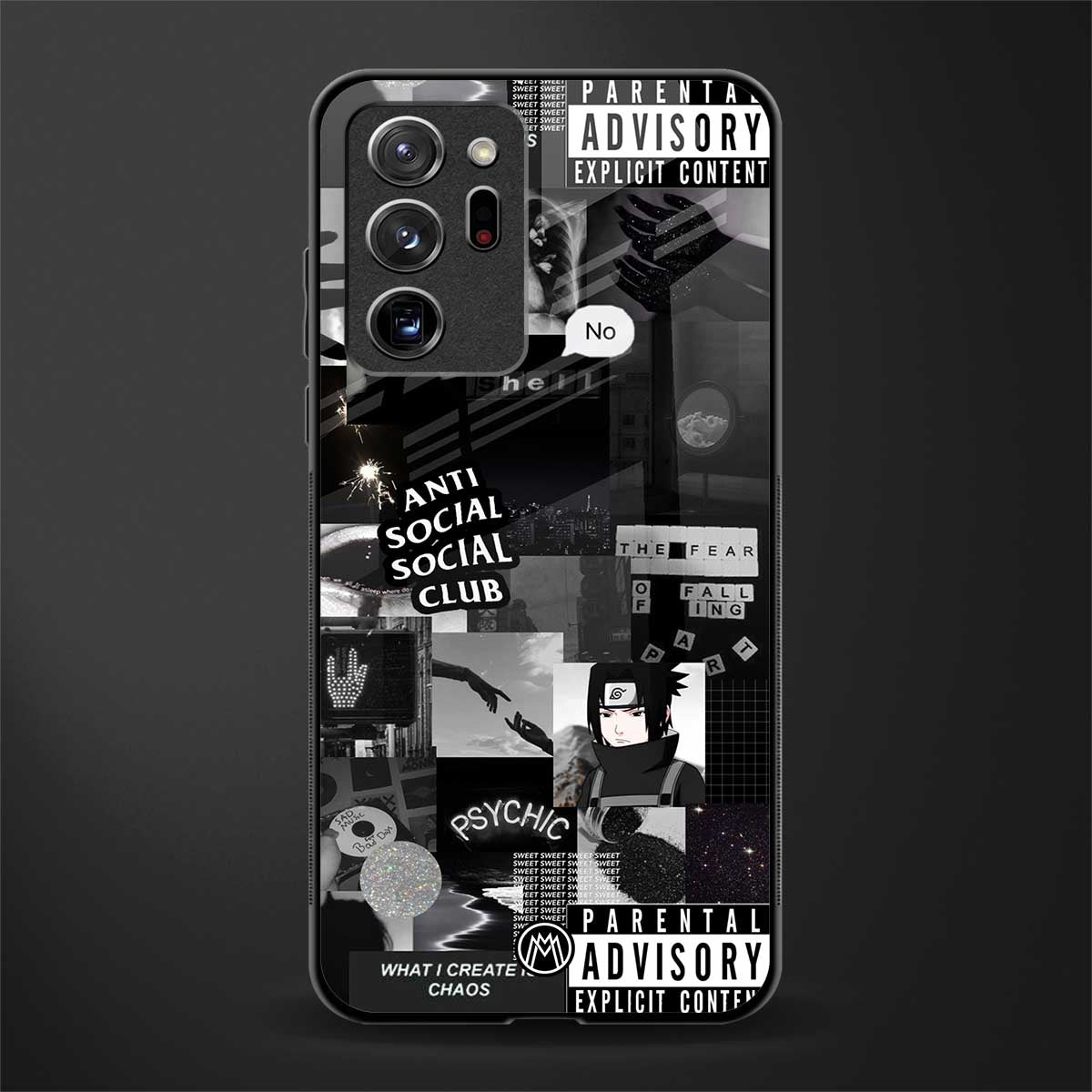 anti social social club dark edition glass case for samsung galaxy note 20 ultra 5g image