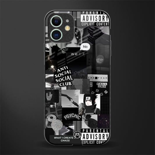 anti social social club dark edition glass case for iphone 11 image
