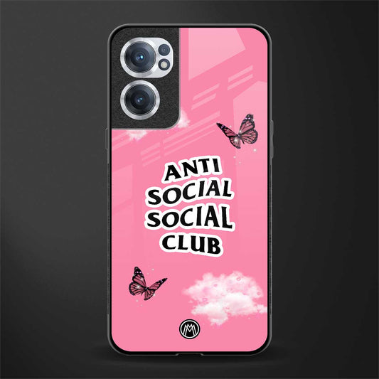 anti social social club pink edition glass case for oneplus nord ce 2 5g image